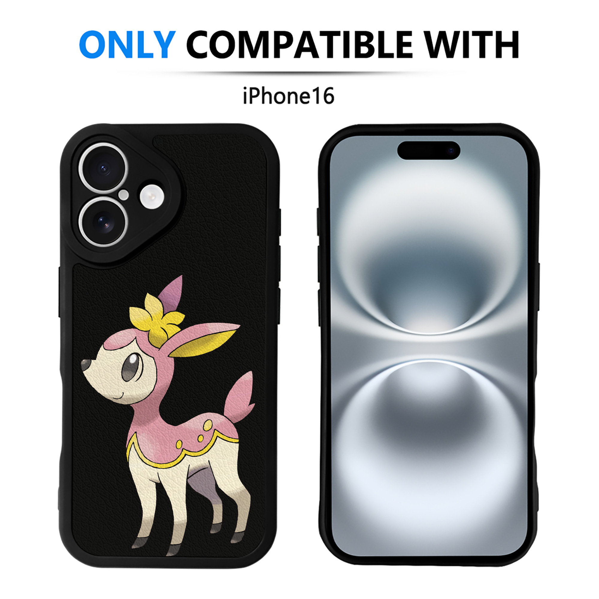 （画像用） ポケットモンスター Pokémon 【iPhone 16シリーズ対応】シリコンスマホケース（レザー調） 材質：シリコン